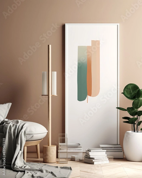 Fototapeta Luxurious modern interior design of the apartment, less is more when it comes to stylish furniture. Gentle beige and soft colors.