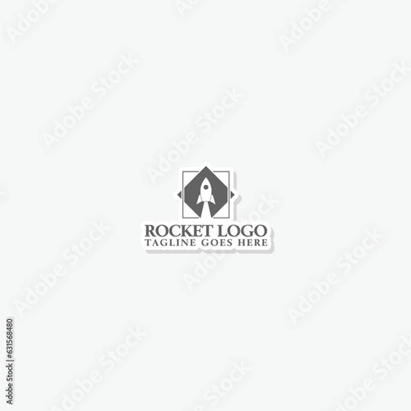 Fototapeta  Rocket logo template sticker icon