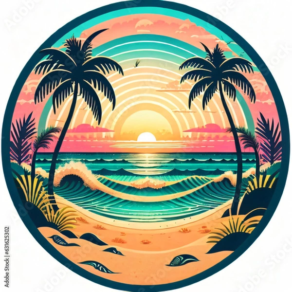 Obraz beach with palm trees