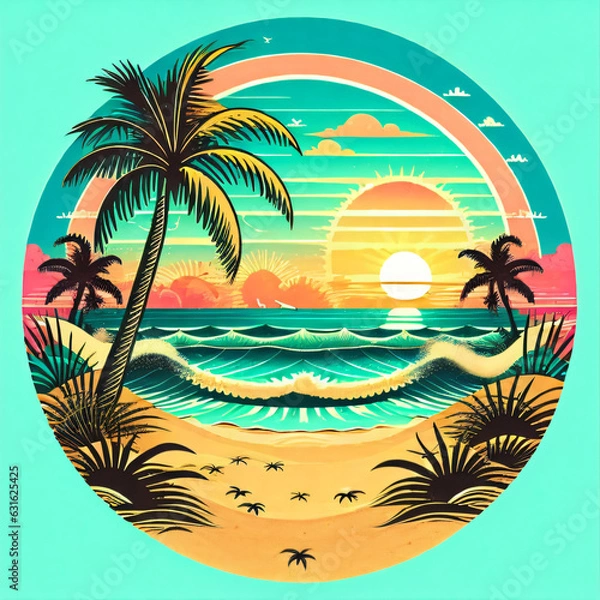 Obraz beach with tree