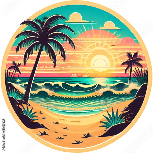 Fototapeta beach with palm trees