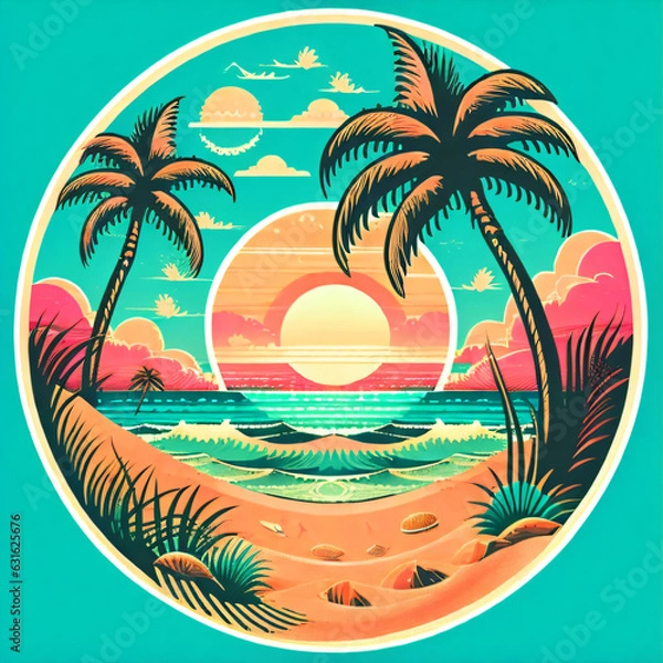 Obraz tropical island with trees