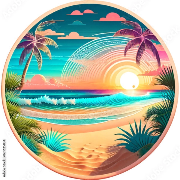 Obraz beach with palm