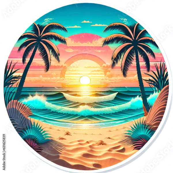 Obraz Palm trees on the beach