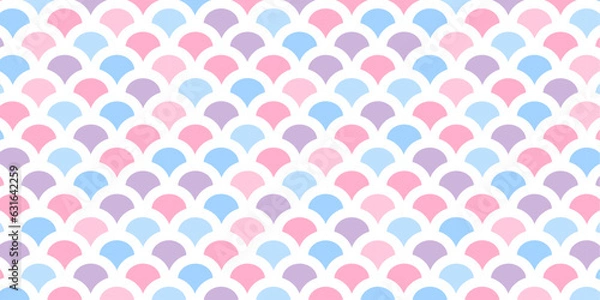 Fototapeta Fish scale pattern background. mermaid tail pattern grid for decoration. colorful pattern.