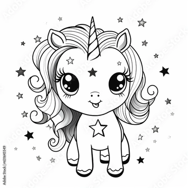 Obraz line_drawing_unicorn