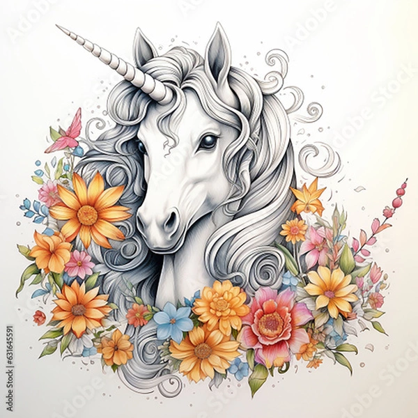 Obraz line_drawing_unicorn