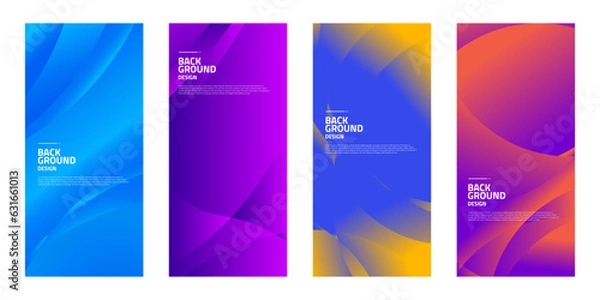 Obraz Vector colorful abstract fluid geometric gradient background