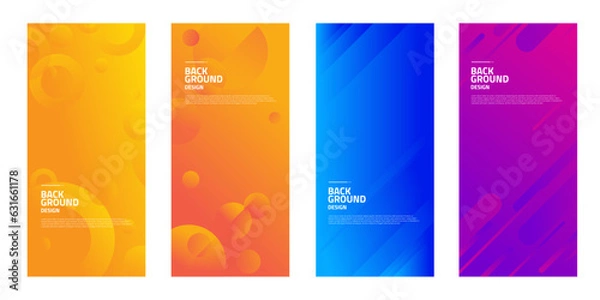 Fototapeta Vector colorful abstract fluid geometric gradient background