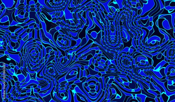 Fototapeta Twisted blue gradient liquid blur abstract backgrounds