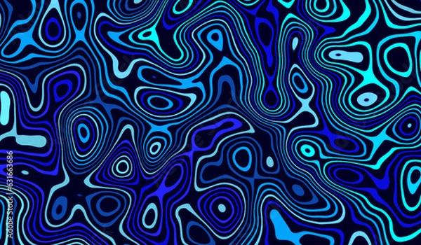 Fototapeta Twisted blue gradient liquid blur abstract backgrounds