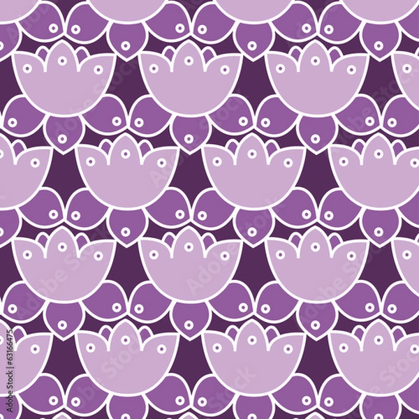 Fototapeta Lotus background. Seamless texture. Vector