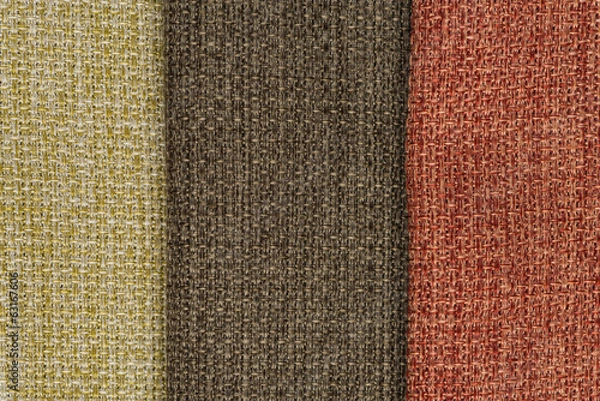 Fototapeta Multi color fabric texture samples