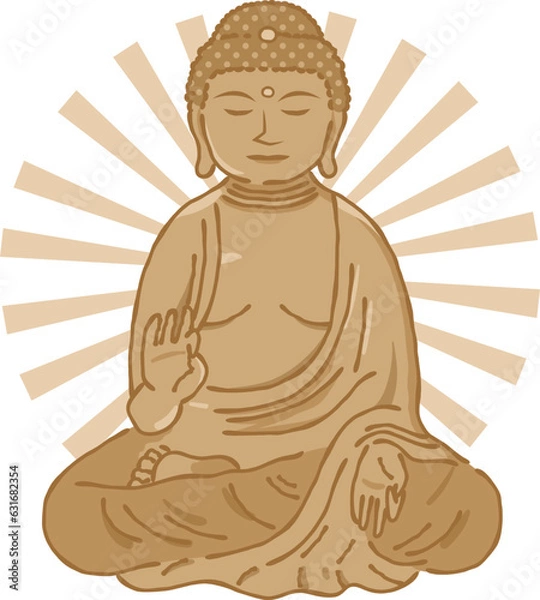 Obraz 阿弥陀如来のイラスト素材_カラー