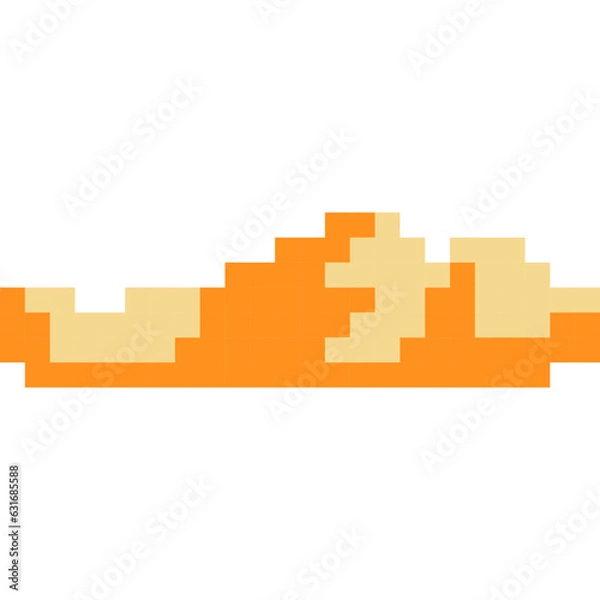 Fototapeta Cloud cartoon icon in pixel style
