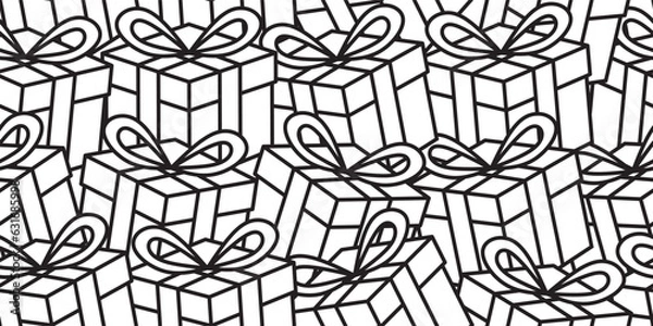 Obraz abstract gift box seamless pattern