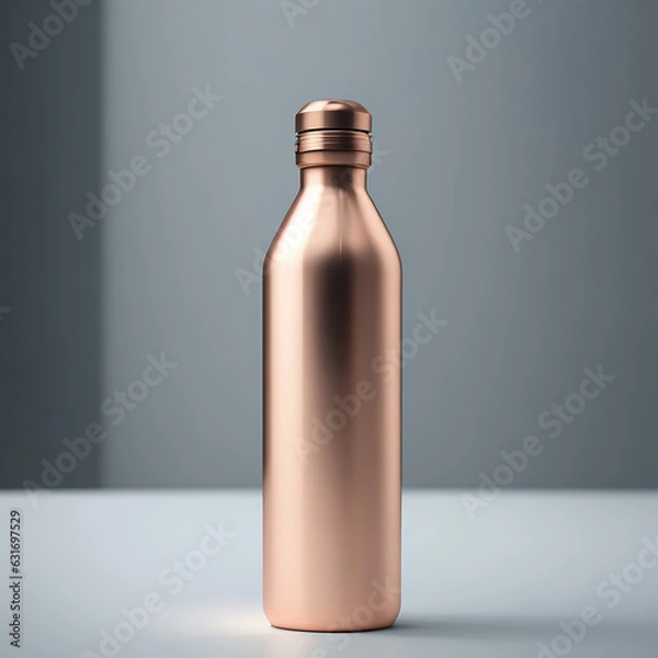 Obraz copper bottle mockup, studio lighting