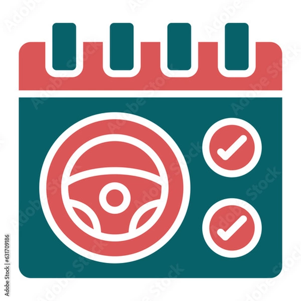 Fototapeta Vector Design Book a Test Drive Icon Style