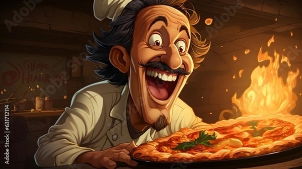 Fototapeta Pizza, Passion and Madness: An Uncontainable Chef