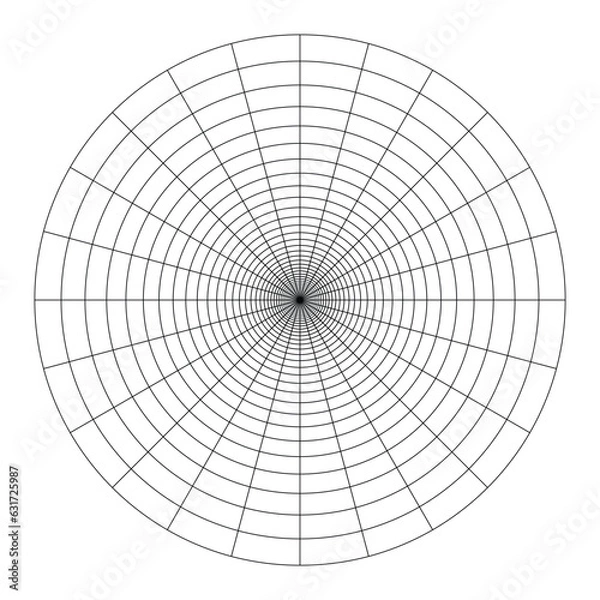 Fototapeta Circle graph. vector illustration line drawing