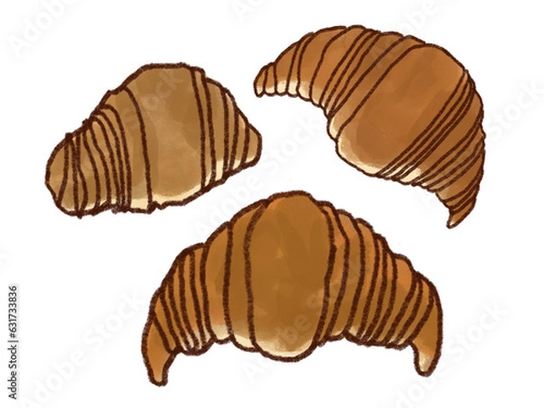 Obraz クロワッサンのイラスト素材