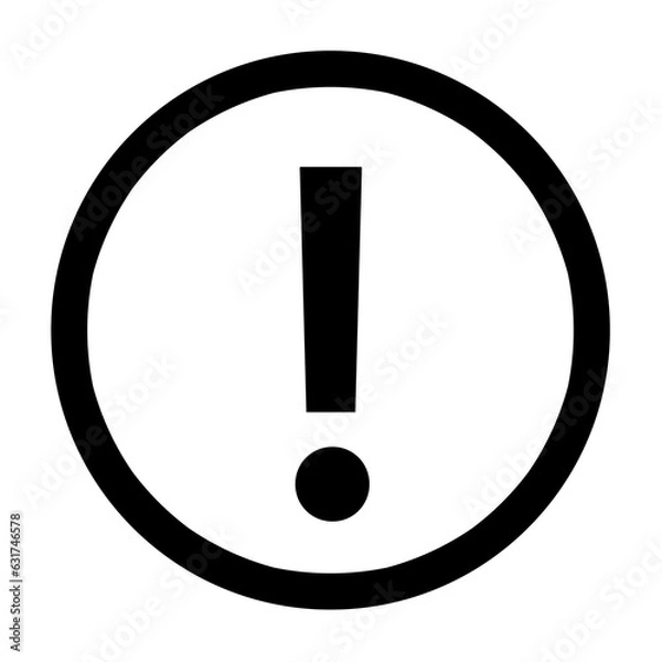 Fototapeta black exclamation mark with circle design template