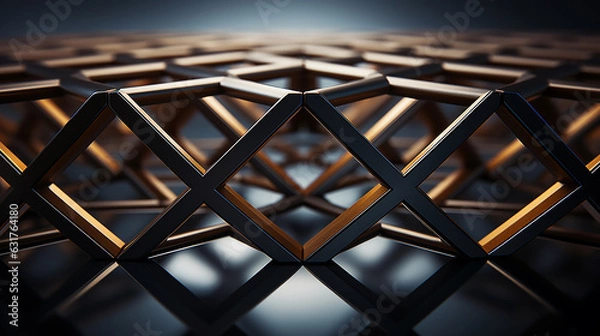 Obraz Minimalist hexagon bathed in natural light, a symbol of simplicity and balance, generative AI