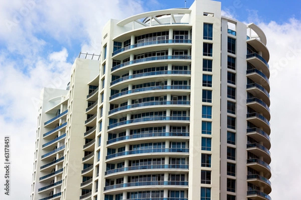Fototapeta A modern building architecture of Miami Beach.