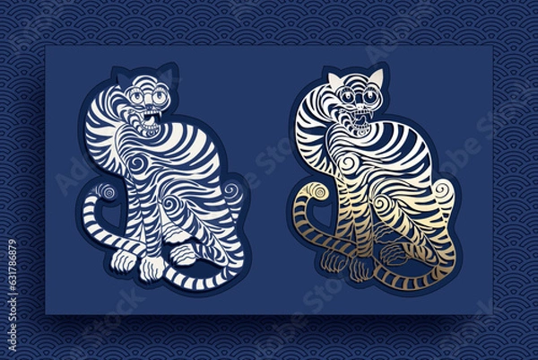 Fototapeta Korean traditional pattern design elements