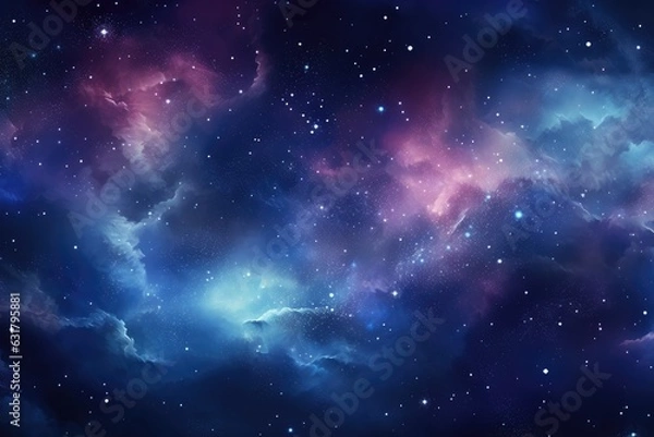 Fototapeta Colorful, stars and space background, universe wallpaper. Generative Ai.