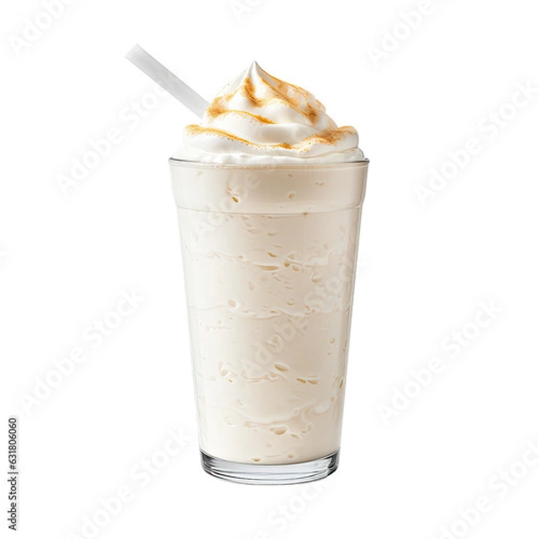 Fototapeta Vanilla milkshake with a smooth texture.