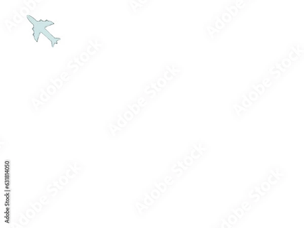 Obraz 空飛ぶ飛行機のイラスト