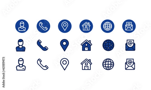 Obraz Vector business card icon collection