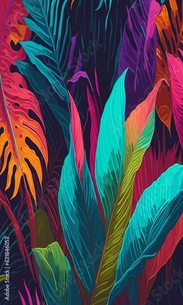 Obraz colorful feathers background