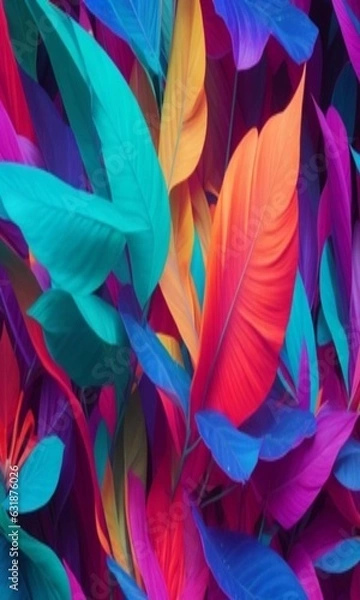 Obraz colorful feathers background