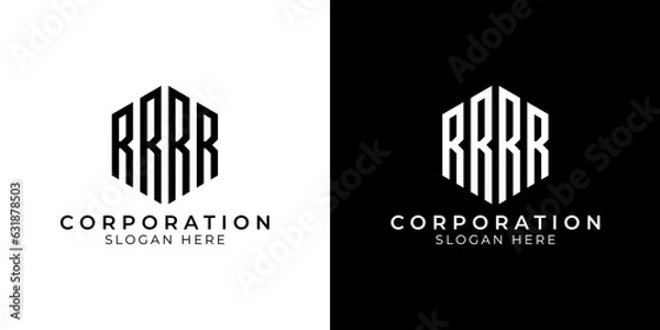 Fototapeta An Impressive R Letter Logo Design with a Dynamic 4-Letter Polygon for a Memorable Brand