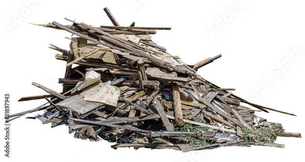 Obraz Construction garbage pile isolated