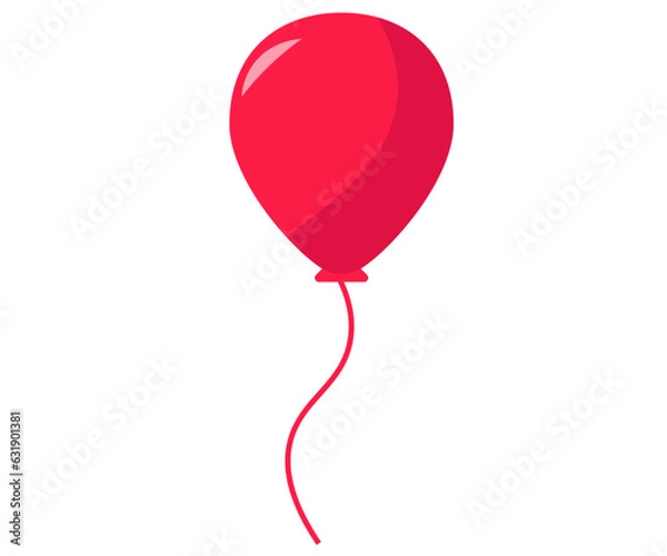 Obraz 赤色の風船。ベクターイラスト