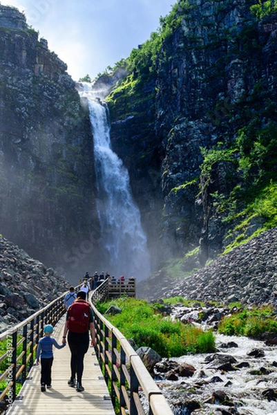 Obraz the njupeskär waterfall in the Fulufjället national park