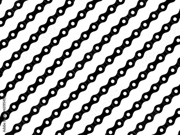 Fototapeta Motorcycle Chain Motifs Pattern for Decoration, Ornate, Background, Wallpaper, Cover, Textile, Carpet, Wrapping, Print, ect. Vector Illustration
