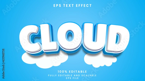 Obraz Cloud editable text effect	