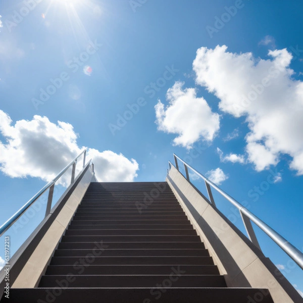 Fototapeta A Stairway Going Up Into the Sky