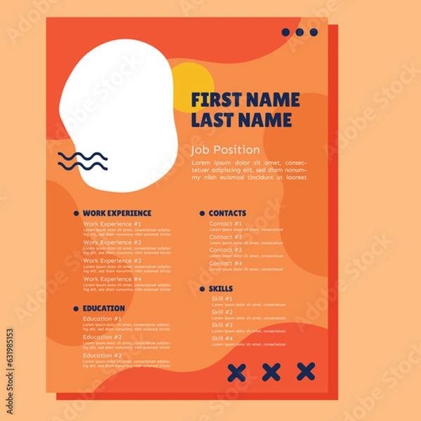 Obraz Professional CV resume template design