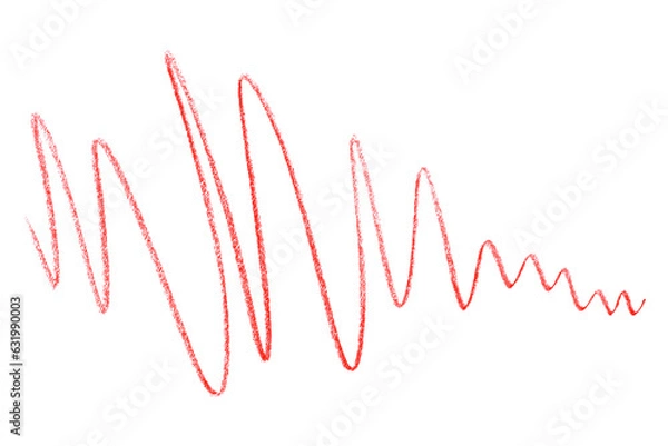 Obraz red pencil strokes isolated on transparent background