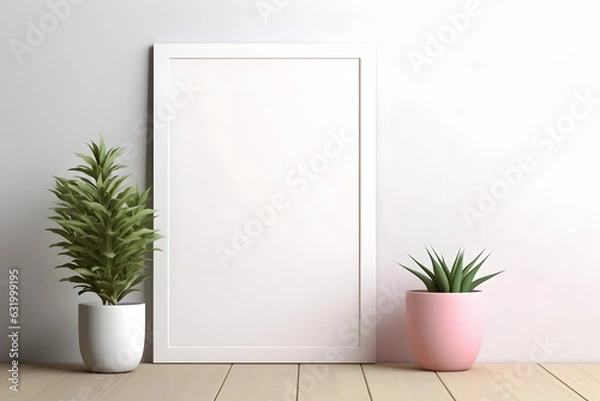 Fototapeta Frame Mockup - Minimalist Vibes, generative ai