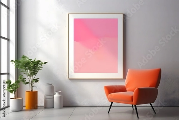 Fototapeta Frame Mockup - Balanced Display, generative ai