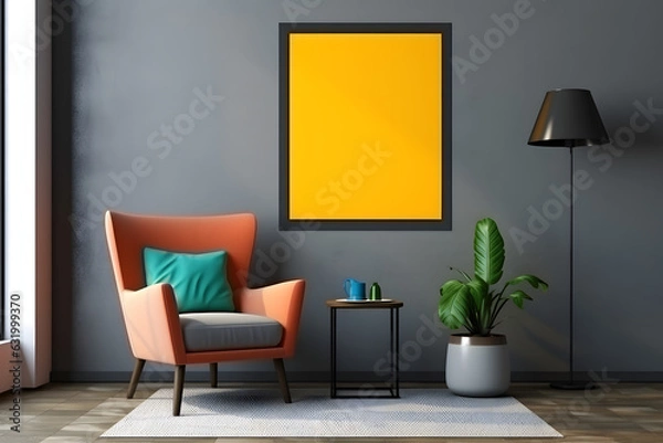 Fototapeta Frame Mockup - Soft Hues, generative ai