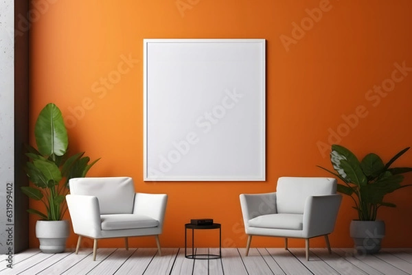 Fototapeta Frame Mockup - Inviting Interiors, generative ai