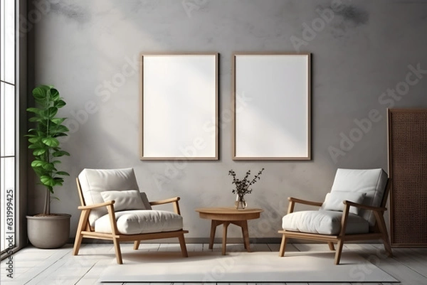 Fototapeta Frame Mockup - Stylish Elements, generative ai