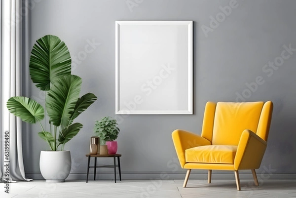 Fototapeta Frame Mockup - Soft Color Scheme, generative ai